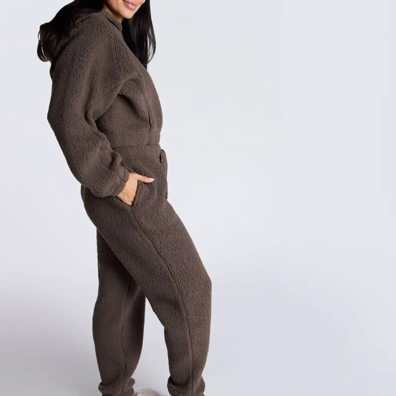 Boux Avenue Seamed Borg Lounge Set Hoodie and Joggers Sleepwear Loungewear 4