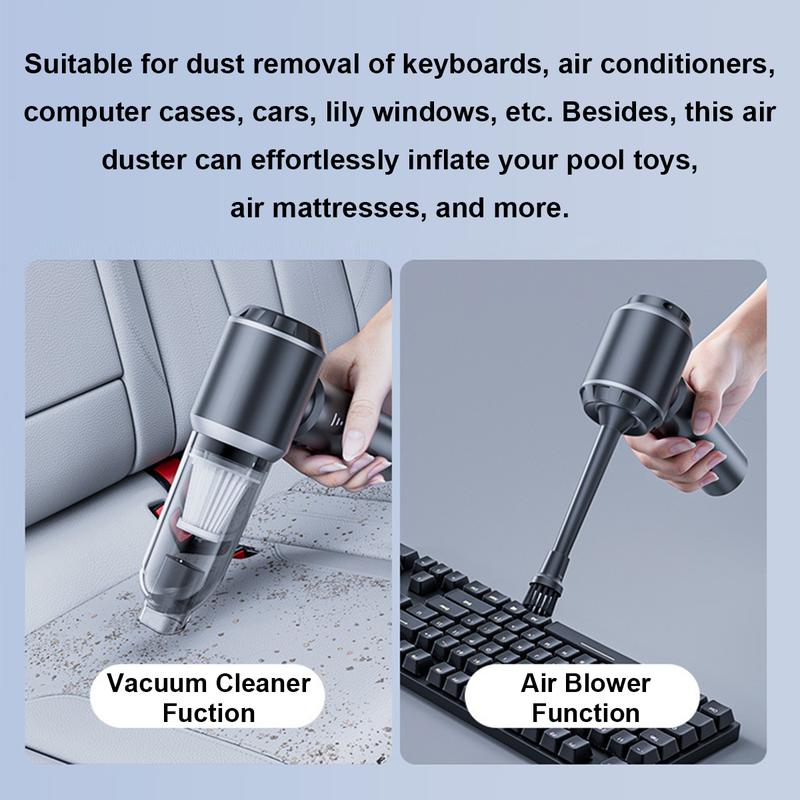 Product Introduction of UK 15000Pa Cordless Handheld Vacuum Cleaner for Car, Home, and Office - Lightweight and Compact with Powerful Suction - Vacuum & Blow - USB Rechargeable Vacuum Cleaner with Blowing Dust Vacuuming & Pumping Out The Air Multi-functional 3