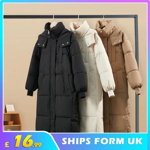 【Size Up Recommended】【GetMod】Waterproof Premium New Fashion Winter classic hooded long puffer jacket for women and girls Womenswear Coats Tops Long Sleeve # A08-2