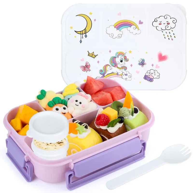 KIDS LUNCH BOX & WATER BOTTLE: Lunch Box, 1400ml Leakproof Bento Box | DIY Water Bottle,New Upgrade Drinks Bottle Gem Diamond Painting Crafts Kit Suit 4-10 Age Tableware 1