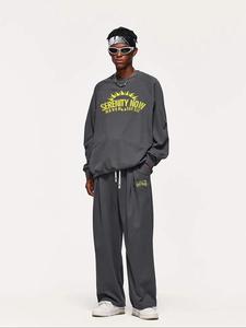 Men's Letter Print Sweatshirt & Pants Two-piece Set, Casual Long Sleeve Round Neck Pullover & Trousers for Spring & Fall, Fashion Men's Two-piece Outfits for Daily Wear