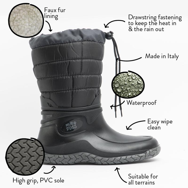 Mud Dogs NORDIC Ladies Winter Boots Black 2