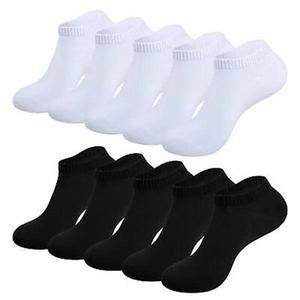 Findfashion Men's 6 Pair Plain Black White Summer TRainer Gym Training Everyday Basic Socks 6-11 UK
