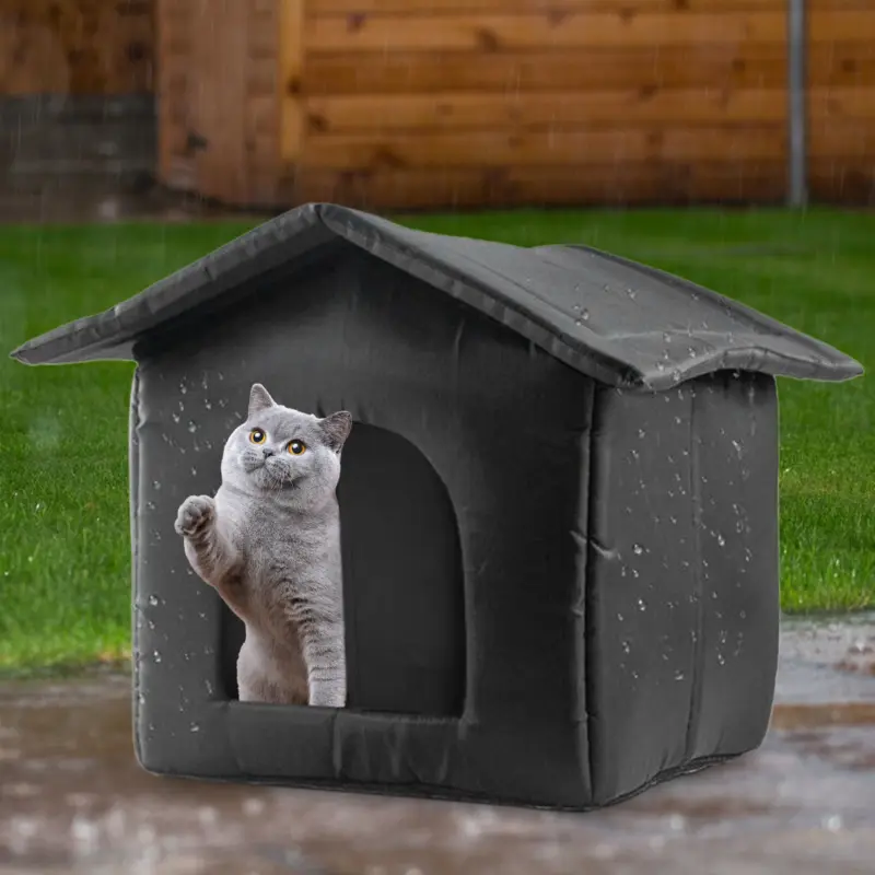 [2-3 day arrival]Outdoor Cat House Waterproof Breathable Pet Bed Dog Kennel Stray Cats Shelter UK 0