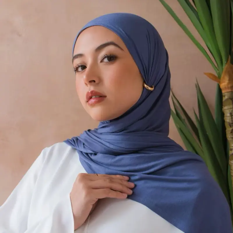May modesty Premium Soft model Jersey Hijabs double stitch on corner Breathable & Light Weight with full length… 6