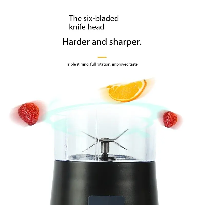 Portable Blender, Upgraded Fruit Juice mixerPersonal Blender with USB Rechargeable Mini MixerJuicer Cup 380Ml Traveling Fruit Veggie 2