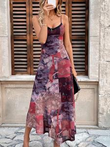 Women's Floral Print Cami Dress, Fashion Casual Sleeveless Dress for Daily Outdoor Wear, Ladies Dress for Summer, Summer Clothes Women, Womenswear