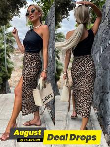 Women's Leopard Print Skirt, 1 Count Fashion Casual Skirt for Daily Outdoor Wear, Ladies Bottoms for All Seasons, Womenswear, Casual Streetwear Skirt