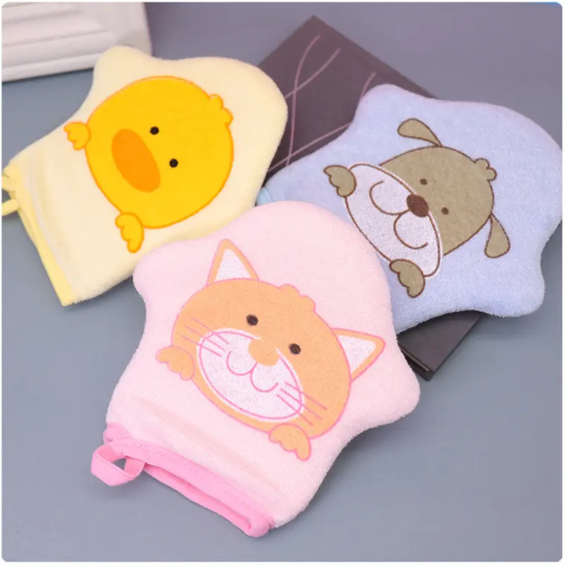 Cartoon Animal Baby Soft Bath Cotton Baby Bath Sponge Baby Bathing Gloves Kids Comfortable Bath Brush Shower Accessories 4