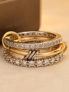 Women's Elegant Rhinestone Decorated Ring, Exquisite Trendy Ring, Fashionable Jewelry for Women & Girls for Party & Daily Clothing Decor, Dainty Stacking Rings, Stackable Engagement Ring, Wedding Promise Rings