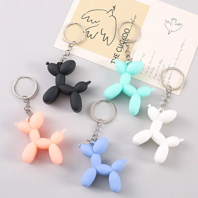 New bubble dog accessories keychain balloon dog key ring pendant