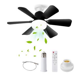 30W Socket Ceiling Fan Light, 1/2 Counts LED Fan Light with Remote Control, Quieter Reversible Ceiling Fan with Memory Function for Bedroom, Garage, Kitchen, Toilet