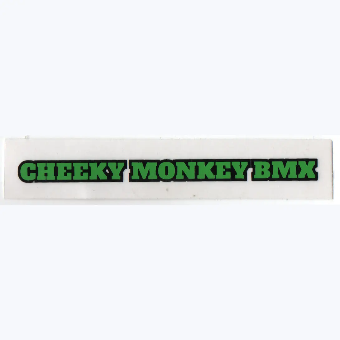 Cheeky Monkey BMX Sticker / Decal - Green