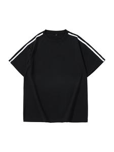 Men's Contrast Trim Short Sleeve Tee, Loose Casual Crew Neck T-Shirt for Summer, Fashion Men's Top for Daily Wear, Tropical