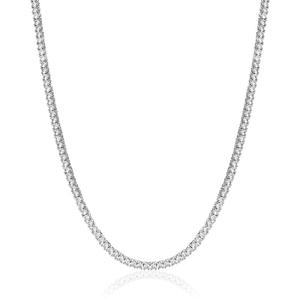 Mens 5mm Tennis Chain by Tyresse -  White Gold