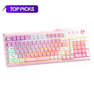 AULA F3099 Wireless Keyboard Multifunctional Keyboard with RGB Light, Ergonomic Design Keyboard for Computer & Office #TOP PICKS