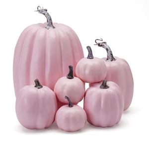 Set of 7 Eco-Friendly Artificial Pumpkins - Perfect for Stylish Halloween D?cor