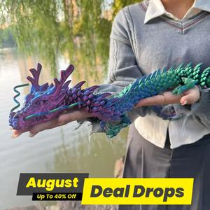 3D Printed Dragon Model, 1 Count Creative Desktop Decoration, Dragon Model Ornament, Decorative Figurines, Office Desktop Decoration, Perfect Holiday Gift, Statue, Decorative Sculptures