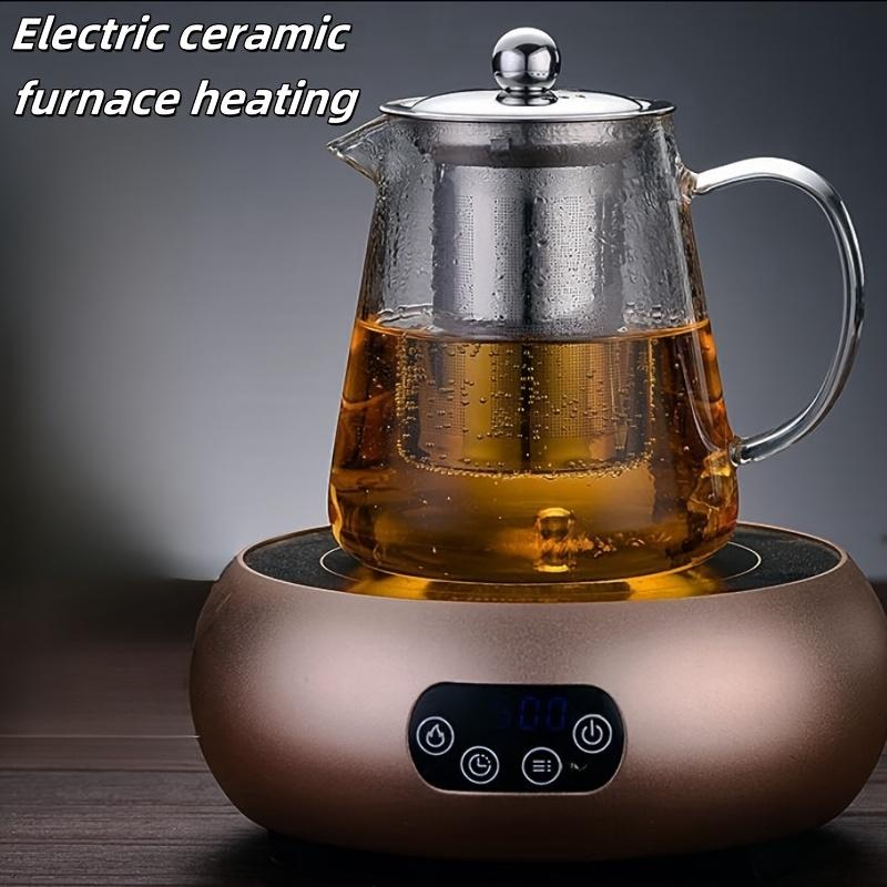 High Temperature Resistant Glass Teapot with Tea Filter, RV Home Use Glass Cooling Water Kettle for Brewing Tea, Juice and Beverage Pot 3