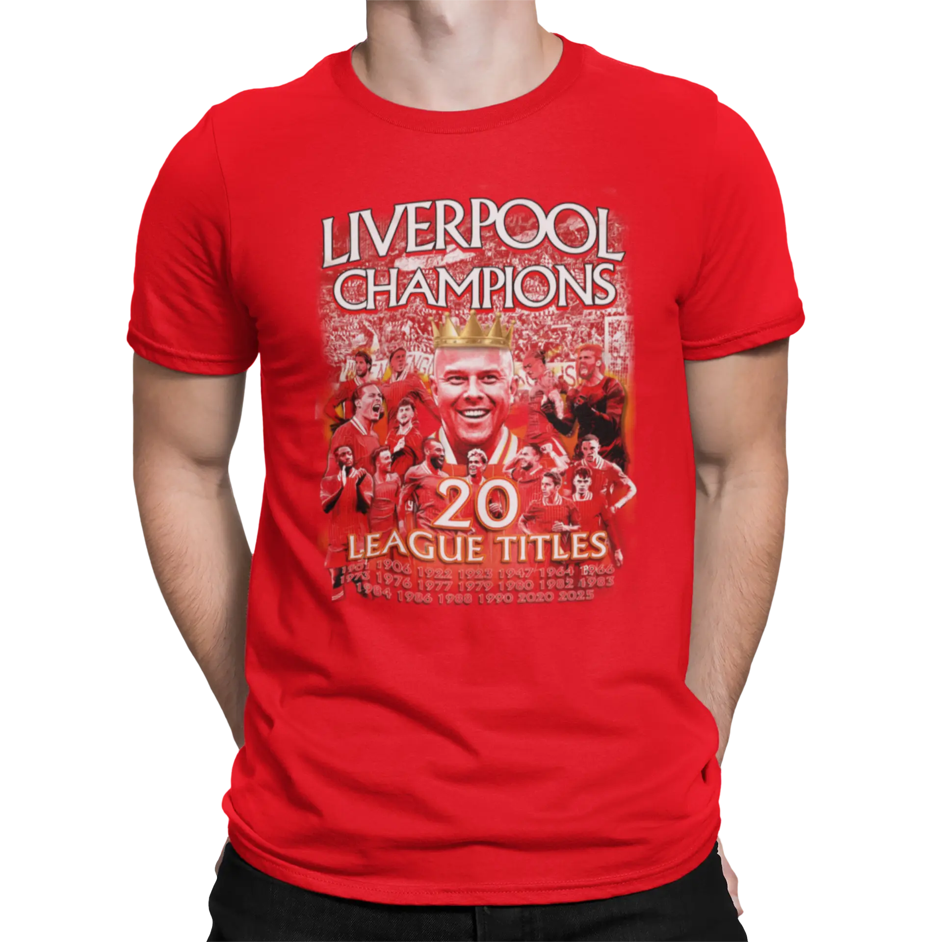 Liverpool 2025 League Champions RED T-Shirt - Men's Top