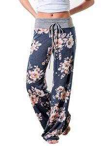 Women's Floral Print Drawstring Waist Wide Leg Pants, Loose Casual Comfy Trousers for Spring & Fall, Women's Bottoms for Daily Wear, Womenswear