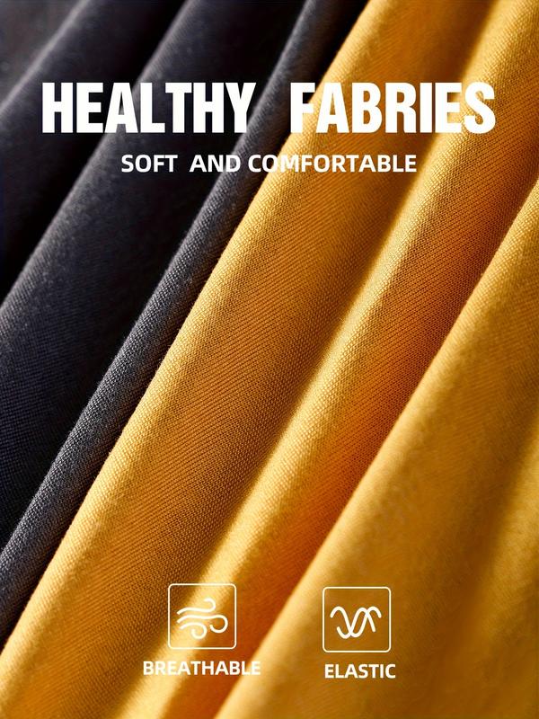 Comfortable 10-Pack HELLO Men'S Boxer Briefs - Breathable Polyester 95% Spandex 5% - Fashionable Casual Sports Shortie Underwear, Medium Stretch, Solid Color Knit Fabric 3