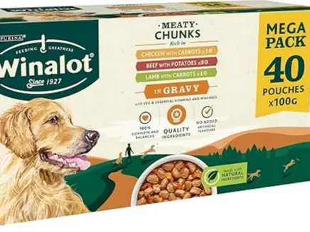 Winalot Dog Food Mixed in Gravy, 40 x 100g 3