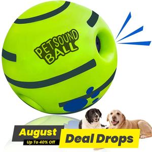 Pet Sound Toy Ball, 1 Count Silicone Dog Treats Dispenser Ball, Interactive Dog Training Ball, Pets Durable Heart Chew Toy, Fun Indoor and Outdoor Dog Toy, Cat Toys, Funny Gift