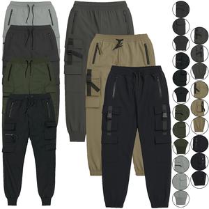 Mens Soft Shell Stretch Thick Fleece Lined Cargo Joggers Trousers Water Resistant Multi Pocket Quick Dry Outdoor Pants