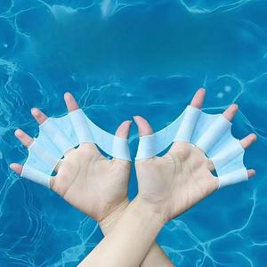 Silicone Swimming Fins, 1 Pair Swimming Training Hand Webbed, Professional Hand Fins, Water Sports Accessories for Diving Swimming