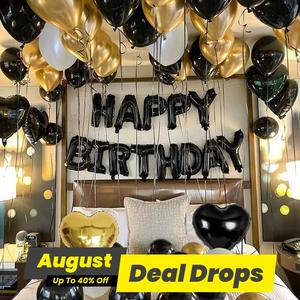 Happy Birthday Balloon Letter Kit, Balloon Garland Arch Kit, Balloon Set, Party Scene Decoration Supplies, Multicolor Balloon Decorations Kit, Balloon Garland Frame, Bedroom Decor, Letter Balloons, Glossy Balloon Shine