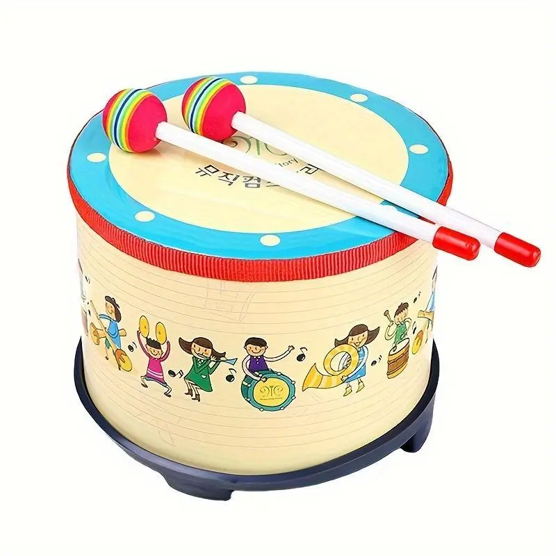 [Colorful Floor Tom Drum] Colorful 8-Inch Floor Tom Drum - 1pc with 2 Mallets - Music Percussion Instrument for Youngsters - Ideal Christmas Birthday Gift 5