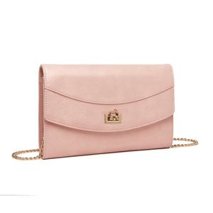 MISS LULU Elegant Flap Clutch Leather Chain Evening Bag (4 Colours)