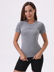 1000+ Striped Quick -dry Seamless Short - Sleeves+Dry and Breathable+ for Outdoor Sports