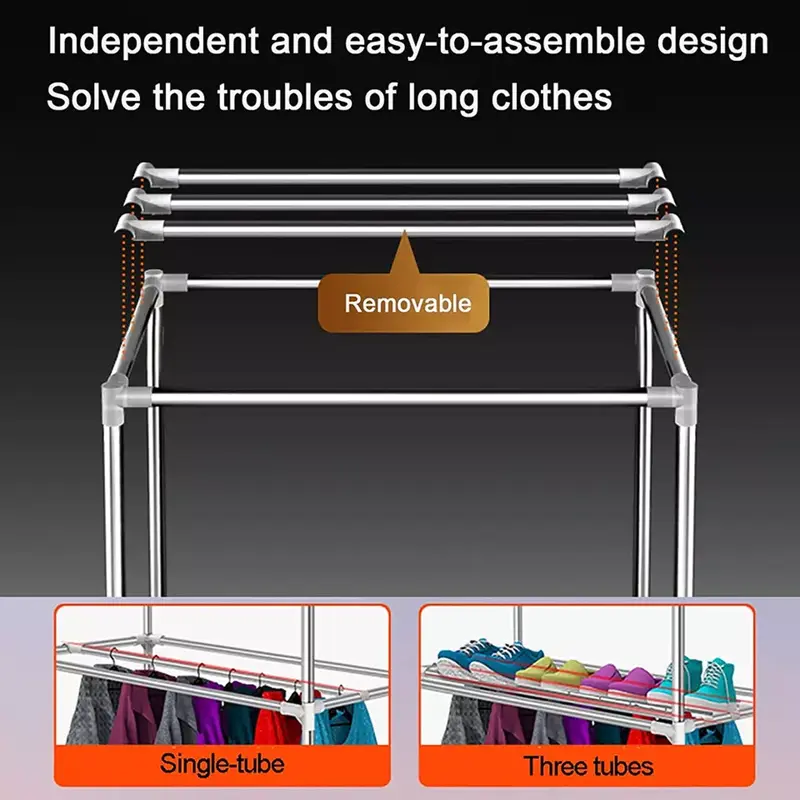 Electric Clothes Dryer 15kg Indoor Hot Air Drying Machine Wardrobe 2 Tier 1000W 4