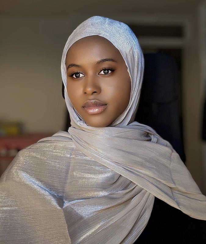 Shiny White Sand Hijab – Lightweight & Elegant 4