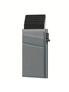 Summer 2024 Men's Minimalist RFID Blocking Business Card Wallet, Auto Pop-Up Portable Card Holder, Credit Card ID Bank Card Storage Card Holder