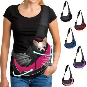 Breathable Dog Sling Carrier, Animal Carrier, Portable Travel Pet Sling Shoulder Bag Carrier, Dog Bag for Travel, Suitable for Small To Medium Pets