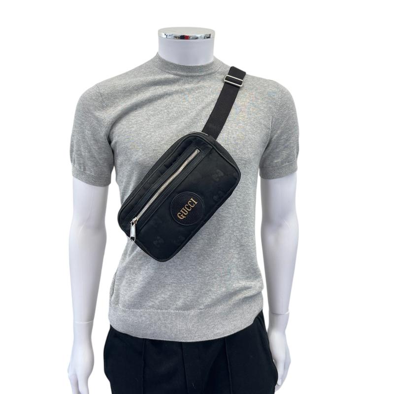 Pre-owned  Gucci Men's Gg Off The Grid Belt Bag Black 1