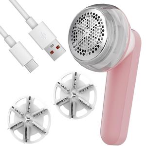 USB Rechargeable Lint Trimmer, Portable Handheld Lint Remover with Replaceable Stainless Steel Blades, Household Appliances for Clothes Furniture Bedding, Trending Beauty Products, Lint Remover Tool