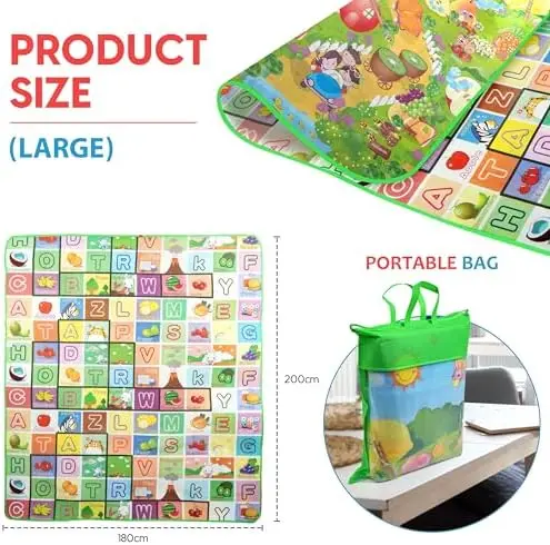 2 Sided 200X180cm Kids Crawling Educational Game Soft Foam Picnic Carpet Play Mat fisher price  monkey  playmat 1