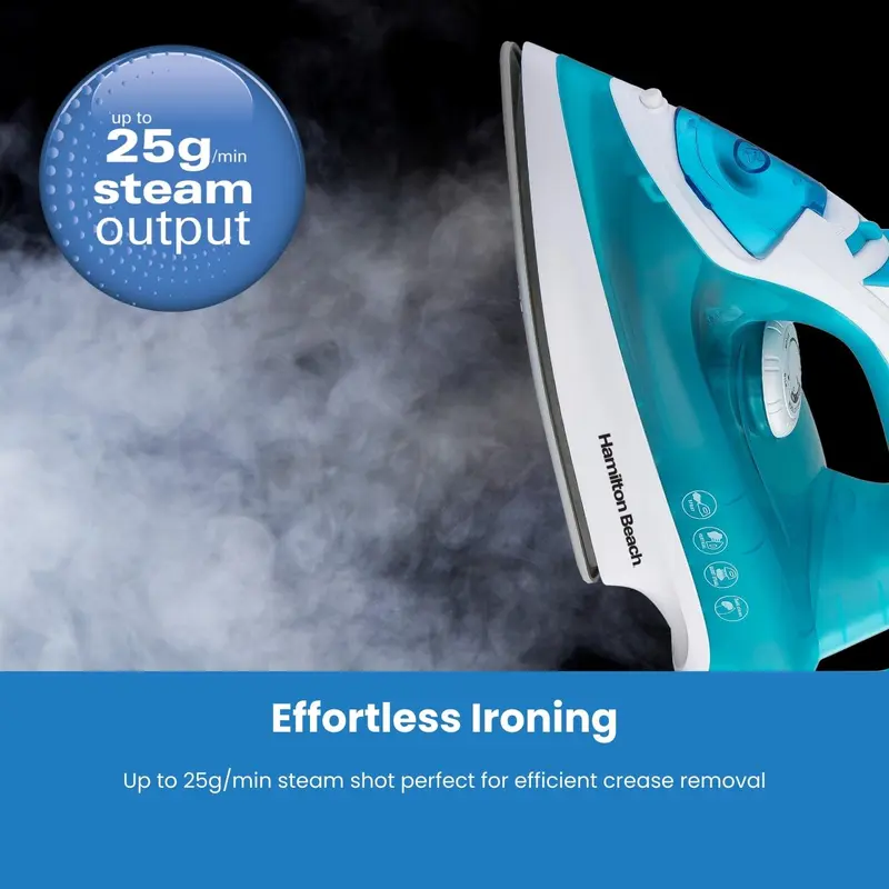 Hamilton Beach SteamMax 2200W Aqua & White Steam Iron 3