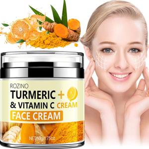 Turmeric + Vitamin C Moisturizing Face Cream, Deeply Moisturize, Tighten, Smooth and Improve Facial Skin, Leaving Skin Firm, Delicate and Elastic