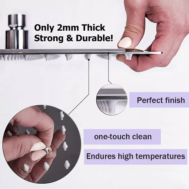 High Pressure Stainless Steel Shower Head Extension with Shower Arm 4