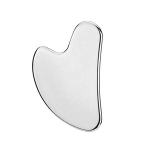 Heart Shaped Stainless Steel Gua Sha Scraper, Facial Massage Tool, Professional Gentle Skin Care Tool for Women, DIY Sculpting Tools for Face