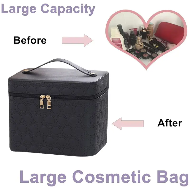 Extra Large Vanity Case Beauty Box Make up Jewelry Cosmetic Nail Storage Box AU 7