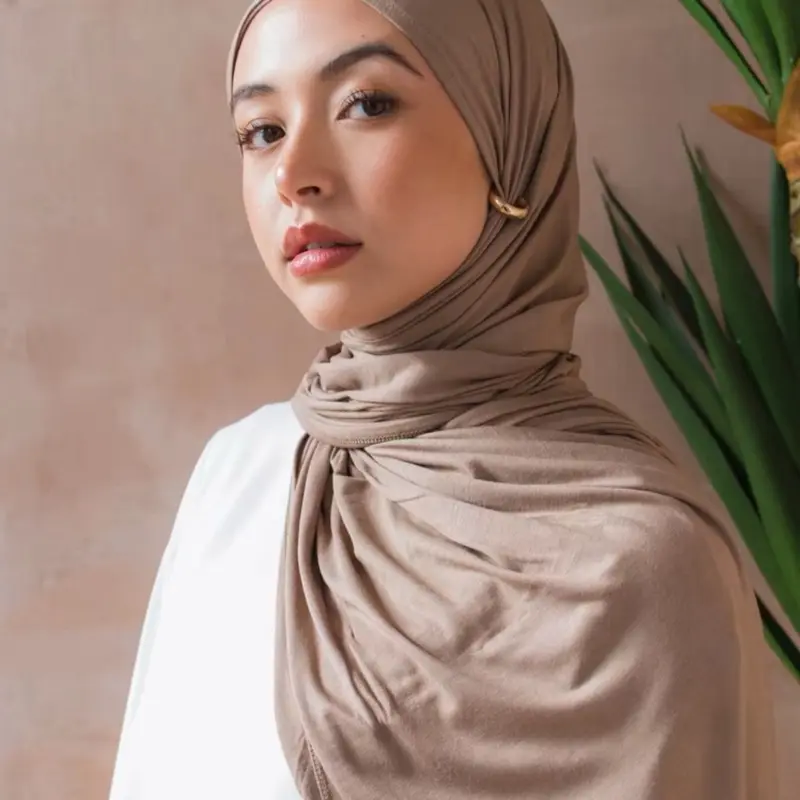 May modesty Premium Soft model Jersey Hijabs double stitch on corner Breathable & Light Weight with full length… 7