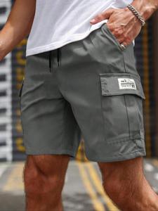 Men's Solid Color Flap Pocket Cargo Shorts, Regular Fit Casual Fashion Comfy Shorts for Summer, Men's Bottoms for Daily Wear