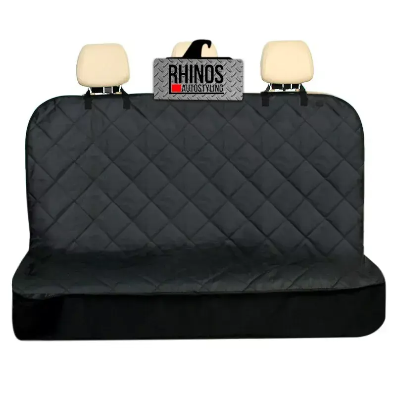 COMPATIBLE WITH Ford Fiesta (1996-2002) - Heavy Duty Premium Quilted Dog Cat Pet Hammock Rear Seat Cover 2