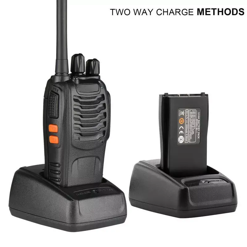 2x Baofeng BF-88E 400-470MHz Walkie Talkie Long Range Two Way Radio + Earpiece - Two Radio for Home Office Outdoor, Durable Reuable Audio 5